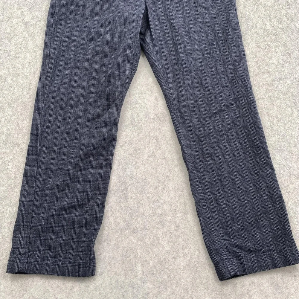 J.Crew Pants Mens 36x30 (37x29) Blue 770 Straight Check Chino Stretch Tweed